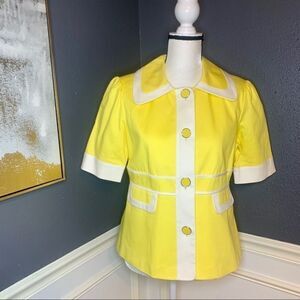 Worthington collared career button up peplum top